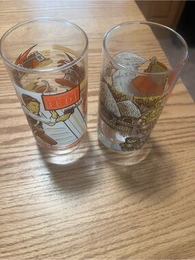 Star Wars Jedi Glasses, Han Solo, Ewoks, C-3PO, R2-D2, Luke Skywalker, 1983